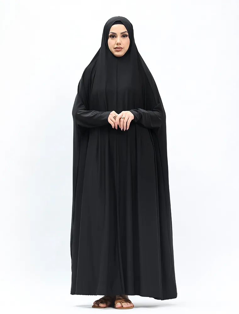 Black Jersey Jilbab